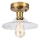 Lustre plafonnier TRISH 1xE27/15W/230V doré/transparent