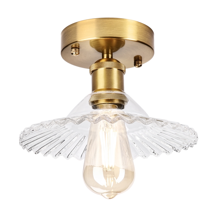 Lustre plafonnier TRISH 1xE27/15W/230V doré/transparent