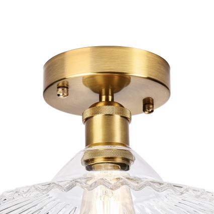 Lustre plafonnier TRISH 1xE27/15W/230V doré/transparent
