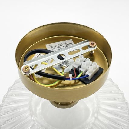 Lustre plafonnier TRISH 1xE27/15W/230V doré/transparent