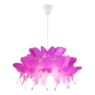 Lustre pour chambre d'enfant FARFALLA 1xE27/60W/230V rose
