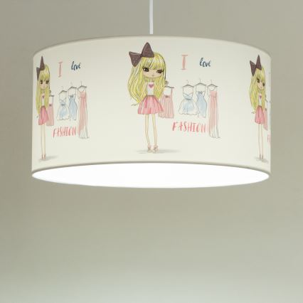 Lustre pour chambre d'enfant GIRLS VIBES 1xE27/60W/230V Ø 40 cm J'adore la mode