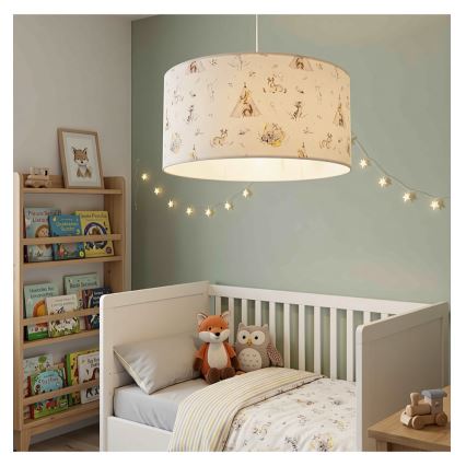 Lustre pour chambre d'enfant KIDS ROOM 1xE27/60W/230V Ø 40 cm, motifs animaux