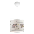 Lustre pour enfant CANDY 1xE27/40W/230V blanc/beige