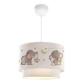 Lustre pour enfant CANDY 1xE27/40W/230V blanc/gris