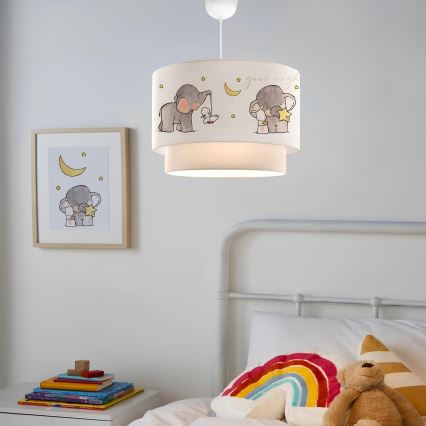 Lustre pour enfant CANDY 1xE27/40W/230V blanc/gris