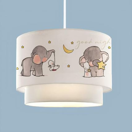Lustre pour enfant CANDY 1xE27/40W/230V blanc/gris