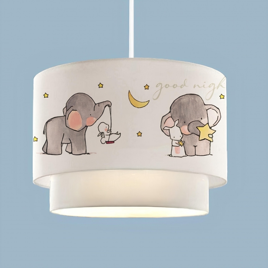 Lustre pour enfant CANDY 1xE27/40W/230V blanc/gris