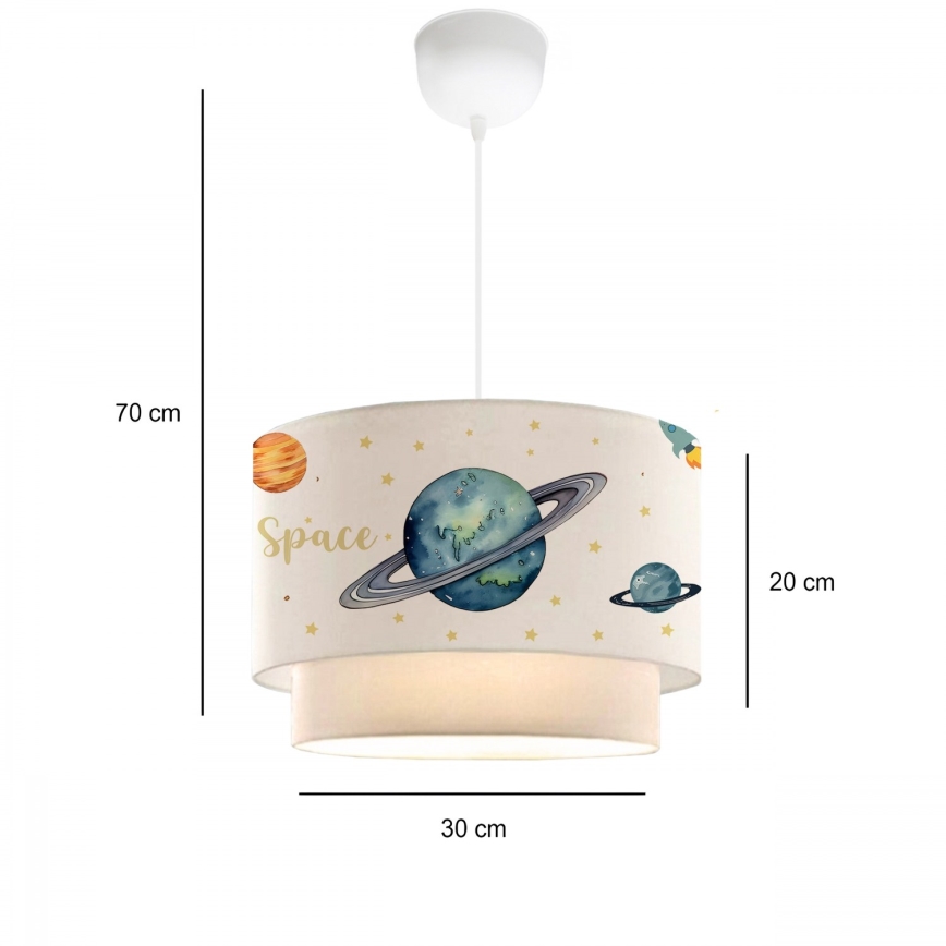 Lustre pour enfant CANDY 1xE27/40W/230V blanc/multicolore