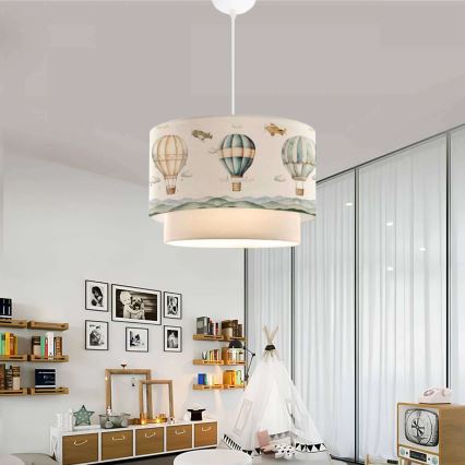Lustre pour enfant CANDY 1xE27/40W/230V blanc/multicolore