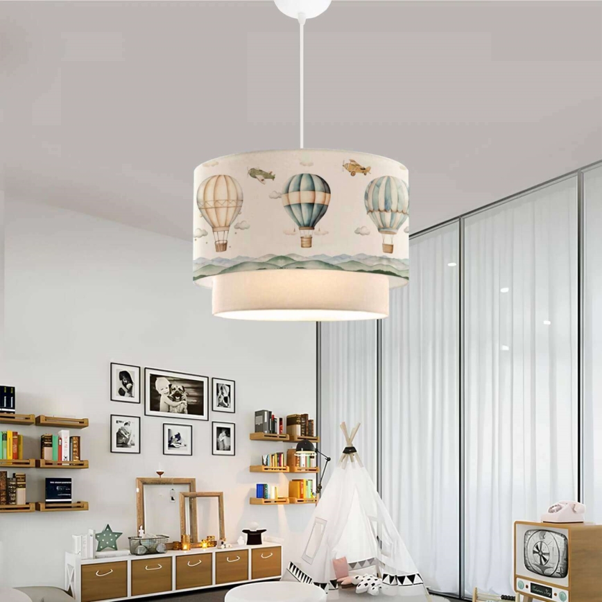 Lustre pour enfant CANDY 1xE27/40W/230V blanc/multicolore
