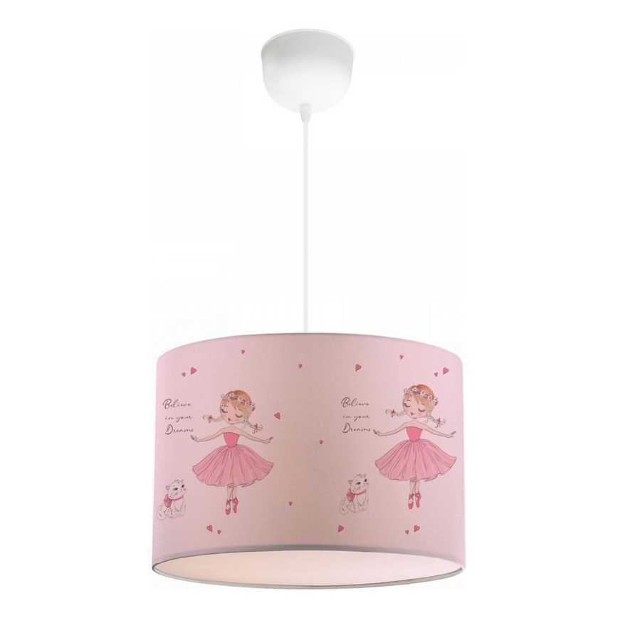 Lustre pour enfant CANDY 1xE27/40W/230V rose