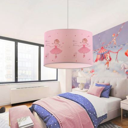 Lustre pour enfant CANDY 1xE27/40W/230V rose