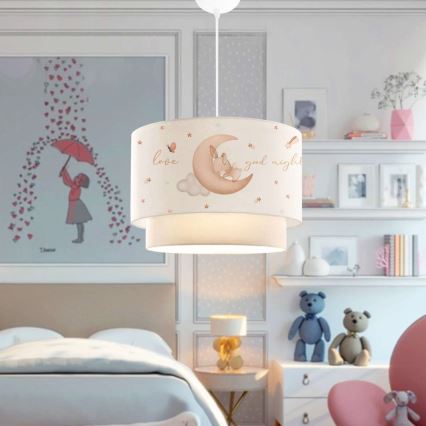 Lustre pour enfants CANDY 1xE27/40W/230V blanc/beige