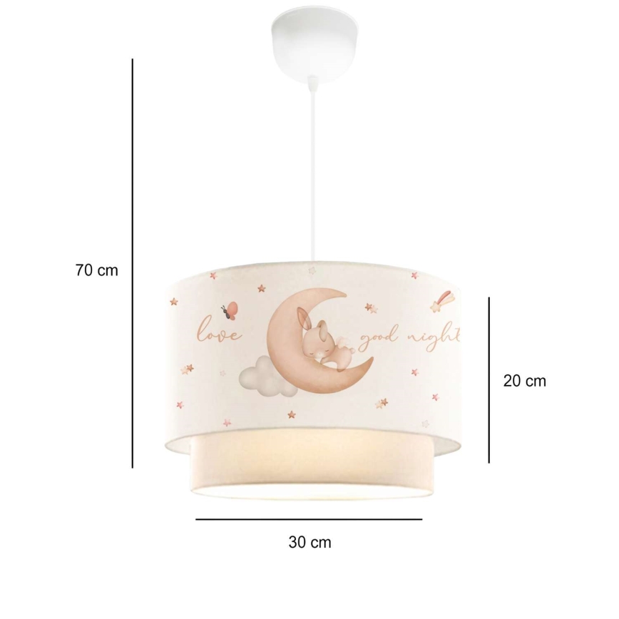 Lustre pour enfants CANDY 1xE27/40W/230V blanc/beige