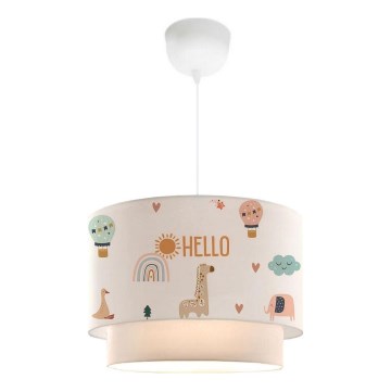 Lustre pour enfants CANDY 1xE27/40W/230V blanc/multicolore
