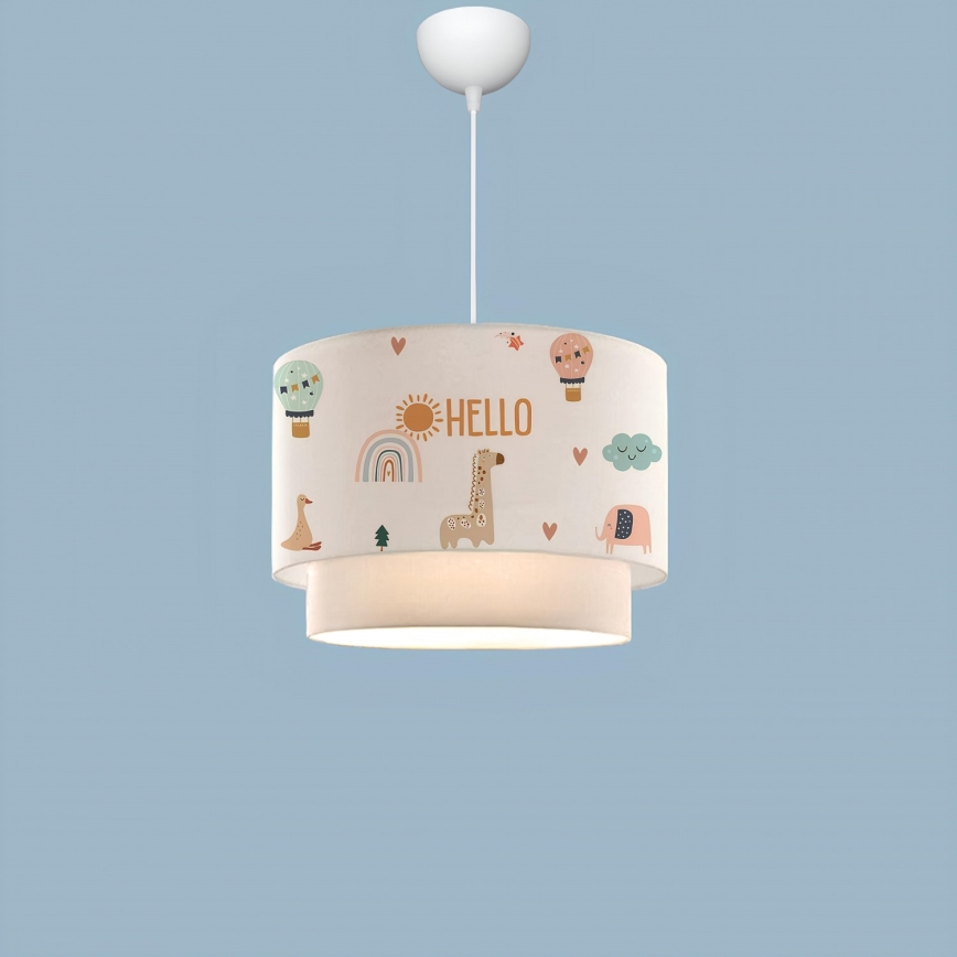 Lustre pour enfants CANDY 1xE27/40W/230V blanc/multicolore