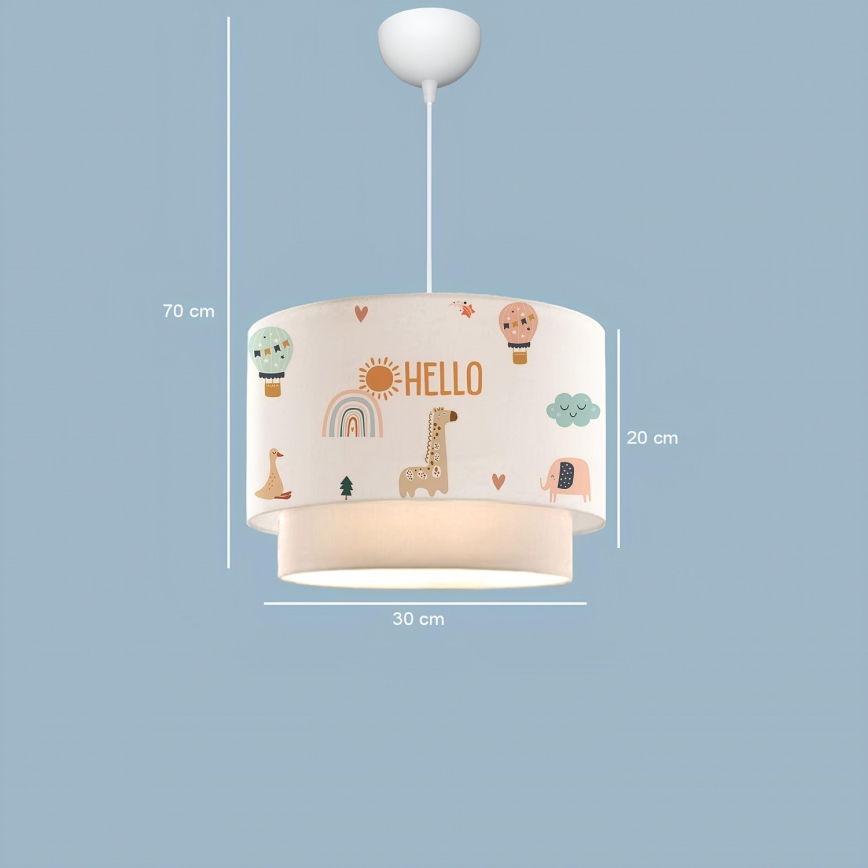 Lustre pour enfants CANDY 1xE27/40W/230V blanc/multicolore
