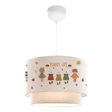 Lustre pour enfants CANDY 1xE27/40W/230V blanc/multicolore