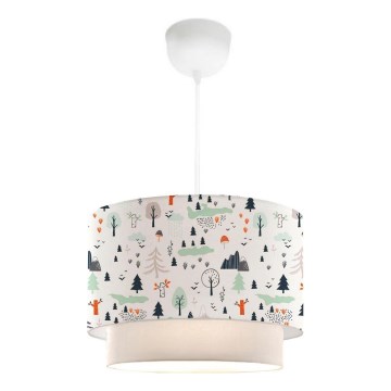 Lustre pour enfants CANDY 1xE27/40W/230V blanc/multicolore