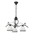 Lustre RETRO sur chaîne 3xE27/60W/230V noir/blanc