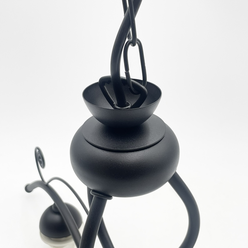 Lustre RETRO sur chaîne 3xE27/60W/230V noir/blanc