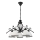 Lustre rétro sur chaîne 5xE27/60W/230V noir/blanc
