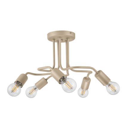 Lustre semi-plafonnier CHARLIE 5xE27/15W/230V beige