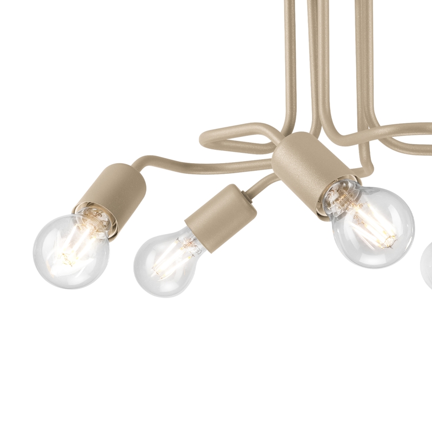 Lustre semi-plafonnier CHARLIE 5xE27/15W/230V beige