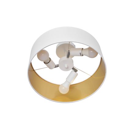 Lustre sur barre ALBA 3xE27/15W/230V blanc/doré