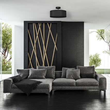 Lustre sur barre ALBA 3xE27/15W/230V noir