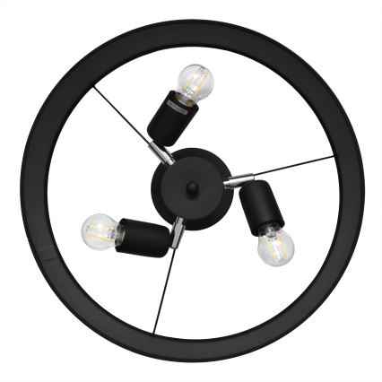 Lustre sur barre ALBA 3xE27/15W/230V noir