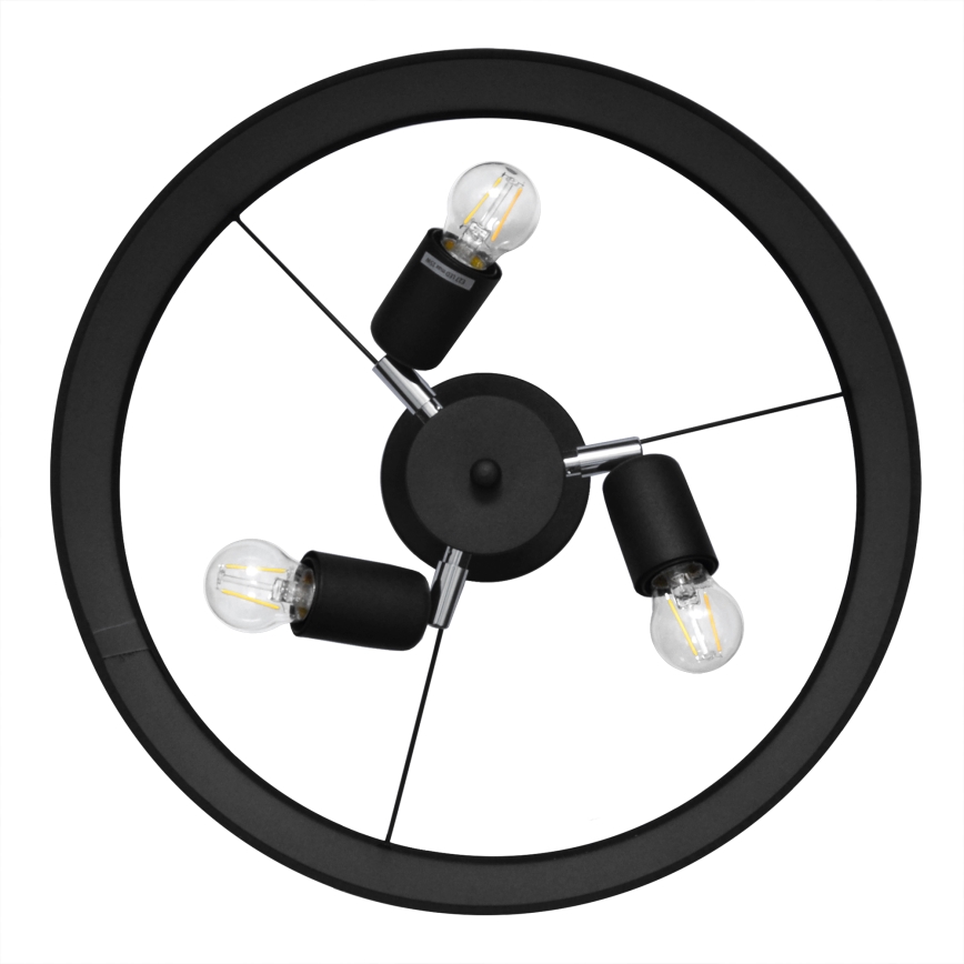 Lustre sur barre ALBA 3xE27/15W/230V noir