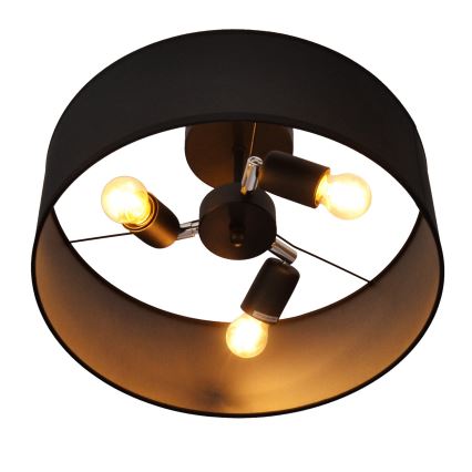 Lustre sur barre ALBA 3xE27/15W/230V noir