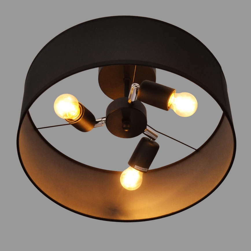 Lustre sur barre ALBA 3xE27/15W/230V noir