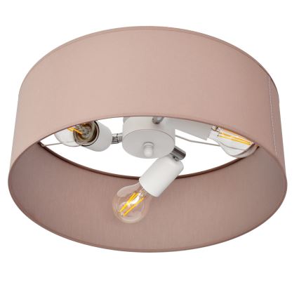 Lustre sur barre ALBA 3xE27/15W/230V rose