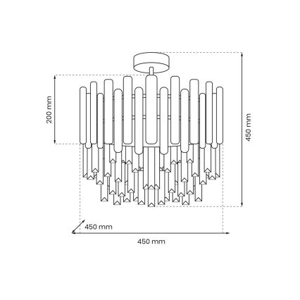 Lustre sur barre ASPEN 6xE14/40W/230V chrome mat