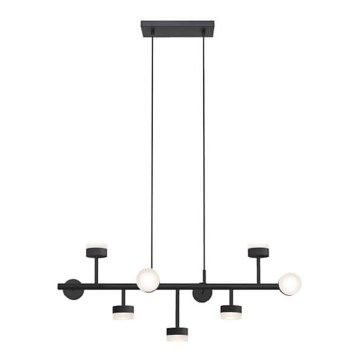 Lustre sur barre COMFORT 9xLED/5W/230V noir