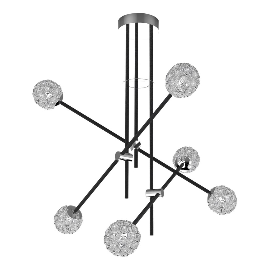 Lustre sur barre PAKSOS 6xG9/5W/230V noir