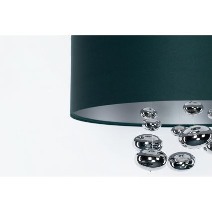Lustre sur câble BUBBLE 1xE27/60W/230V Ø 50 cm vert