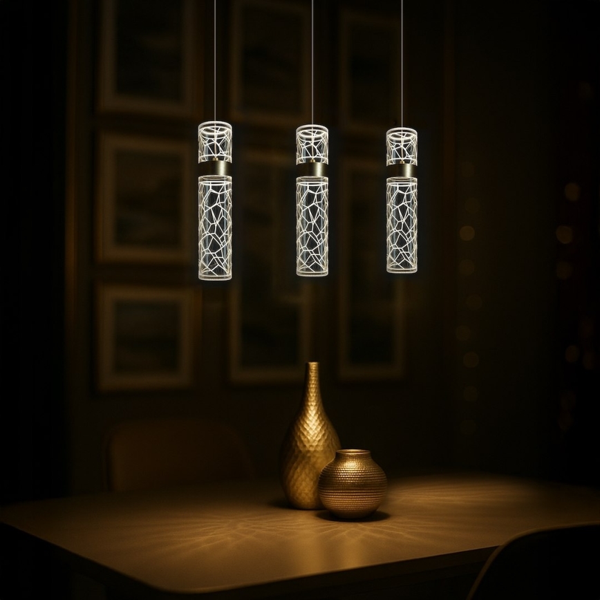 Lustre sur câble LAGOS LED/8W/230V doré