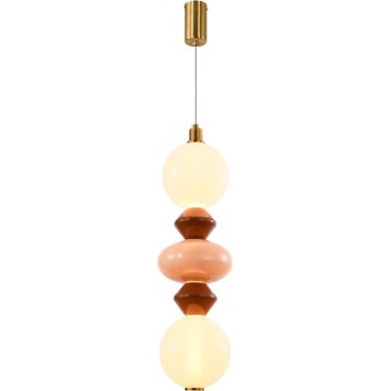 Lustre sur câble LED FLORES LED/15W/230V doré/orange/marron