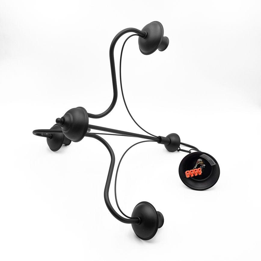 Lustre sur chaîne ANTON 3xE14/15W/230V, noir