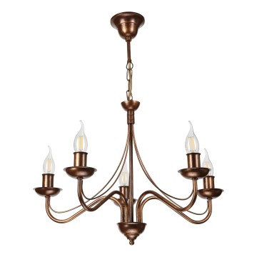 Lustre sur chaîne ANTON 5xE14/15W/230V bronze