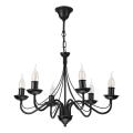 Lustre sur chaîne ANTON 6xE14/60W/230V noir