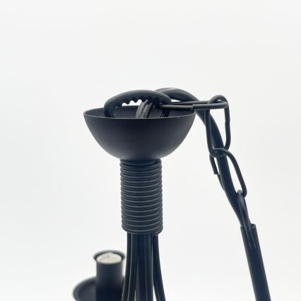 Lustre sur chaîne ANTON 6xE14/60W/230V noir