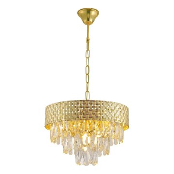 Lustre sur chaîne CHARLIZE 4xE14/10W/230V doré