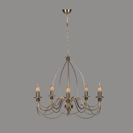 Lustre sur chaîne CLASSIC 5xE14/40W/230V bronze