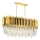 Lustre sur chaîne CRYSTALLINE 8xE27/40W/230V doré