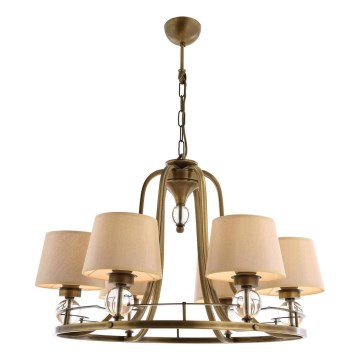 Lustre sur chaîne NARA 6xE27/40W/230V laiton